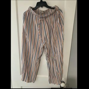 Striped wide flowy pants